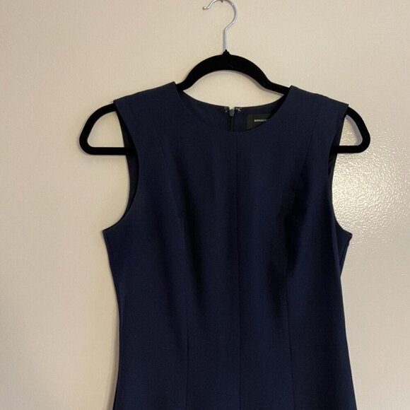 Banana Republic Factory 2 Navy Sleeveless Sculpted Knee-Length Sheath Dress NWT - Picture 4 of 12